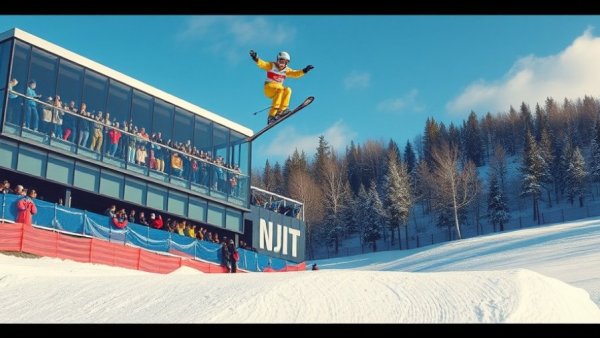 Milano Cortina Winter Olympics host resorts showcasing ski jumper.