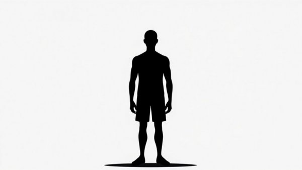 Abstract silhouette of an individual on a plain background.