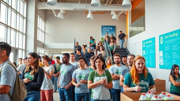 Volunteers lining up at Feeding Tampa Bay event on MLK Jr. Day.