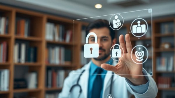 Medical professional using digital interface for HIPAA updates compliance 2026.