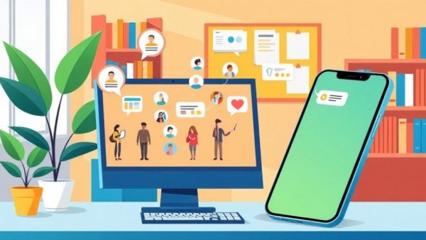 Illustrated importance of customer journey touchpoints in an office.