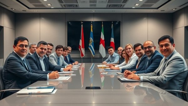 Officials discussing Tampa Bay Rays Stadium Plans in a formal meeting