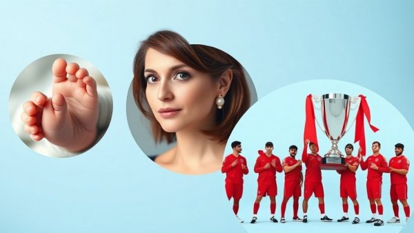 Collage for January 24 News Quiz with baby feet, woman, and sports scene.