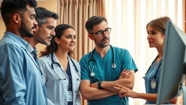 Medical professionals utilizing AI features for EHR platforms.