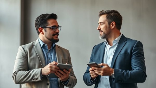 Corporate Masculinity in Tech: Confident leaders in discussion.