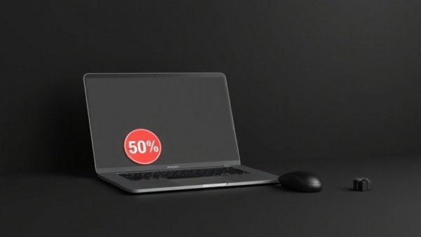 Competitive pricing strategies for e-commerce startups depicted with laptop and discount box.