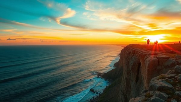 Stunning sunset at the best beaches in Japan with rocky cliffs.