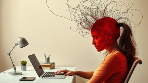 Founder burnout prevention depicted through abstract stress collage.