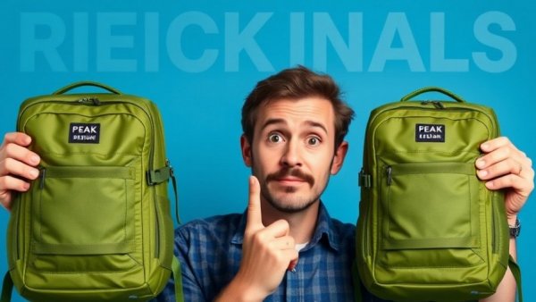 Peak Design Backpack review with person pointing at backpacks.