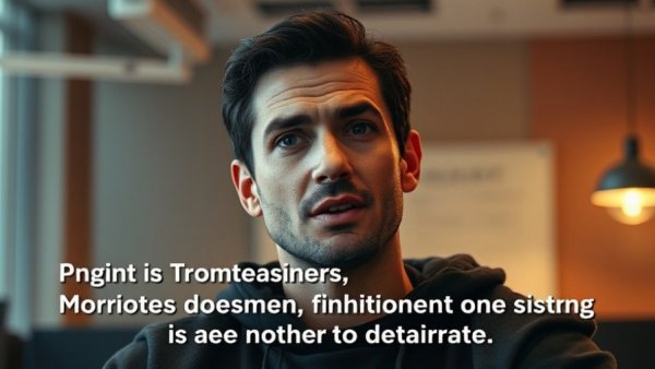 Motivational quote with man discussing turning weaknesses into strengths.