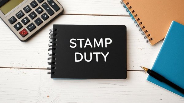 Autumn Budget Stamp Duty reform concept with calculator and notebooks.