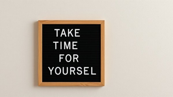 Motivational letterboard on a textured wall with personal growth message.