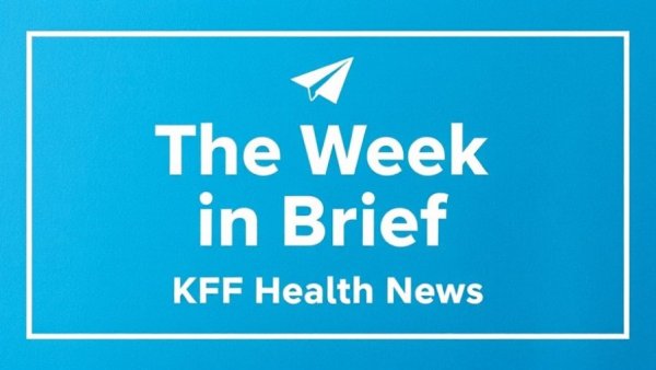 NIH Workforce Cuts update: KFF Health News graphic with paper airplane.