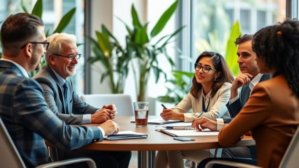 Effective conflict resolution strategies discussion in a business meeting.