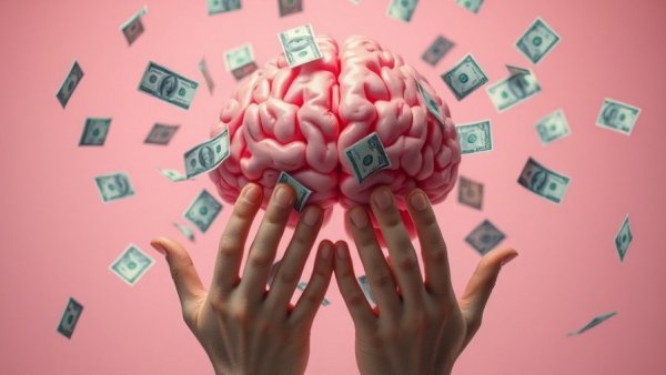 Creative concept of transforming uncertainty into opportunity with brain and money.