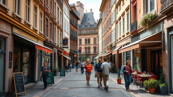 Charming urban street with alfresco dining, Gran Canaria vs Lanzarote.