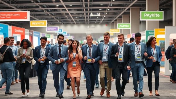 HIMSS26 healthcare AI innovations exhibit hall with engaged professionals.