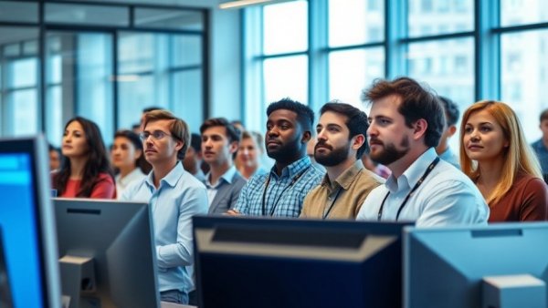 Team discussing video engagement hooks strategies in modern office.