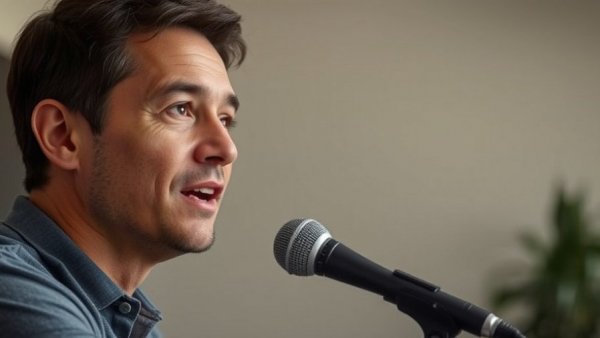 Engaged person discussing AI breakthroughs, Holy Grail of AI, with focus.