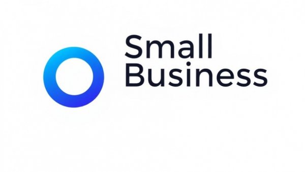 Logo of Small Business Trends with blue circle and text