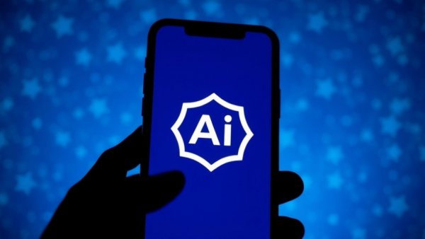 AI logo on smartphone, emphasizing digital safety for teens.