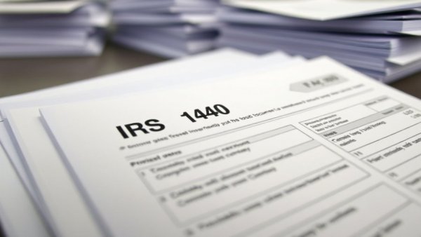 Close-up of IRS 1040 form representing tax season strategies.