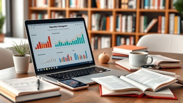 Workspace with reputation management tools and analytics.