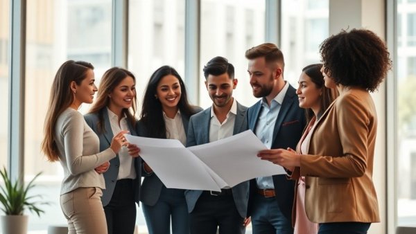 Young professionals meeting strategies to manage customer service operations.