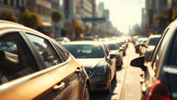 Traffic tips for Artemis II launch: close-up of cars on sunlit street