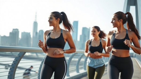 Women walking on bridge, intentional exercise routines for brain health.