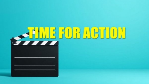 Clapperboard with 'Time for Action' text highlighting AI information leaks impact