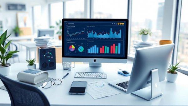 Modern office showing top accounting software solutions.