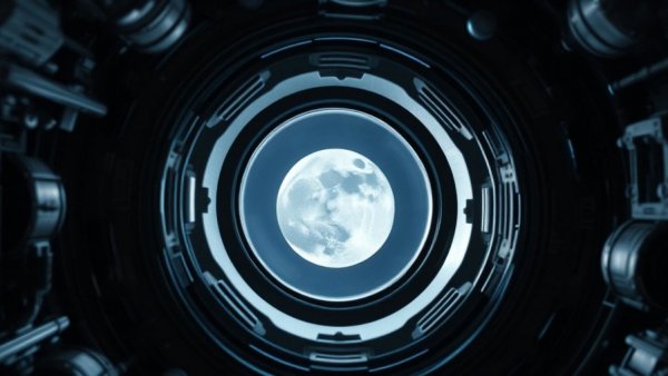 Tropicana Field reopening image showing moon through spacecraft window