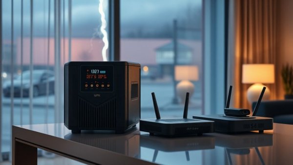 Right UPS choice for smart home tech setup on table.