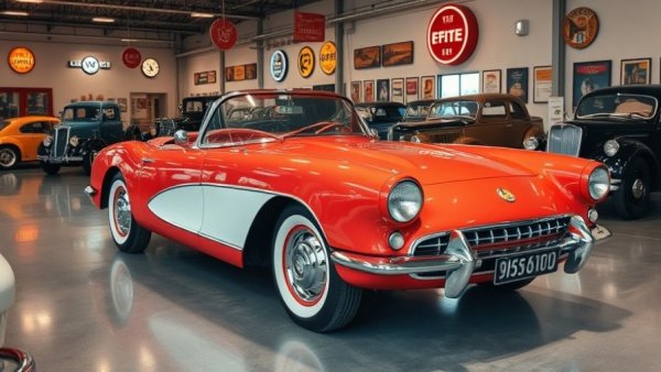 Vintage convertible in Classic Car Museum of St. Augustine exhibit