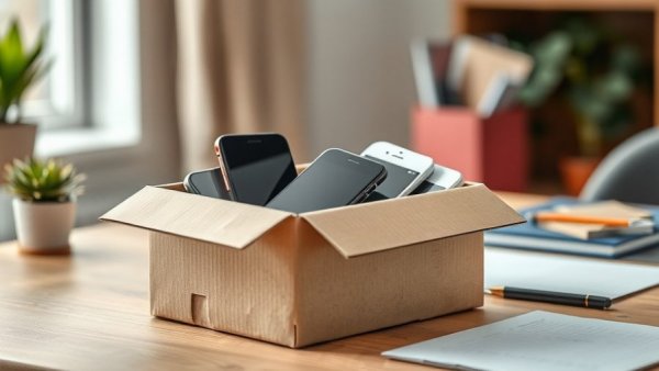 Guide to sustainable tech habits with electronics in a box.