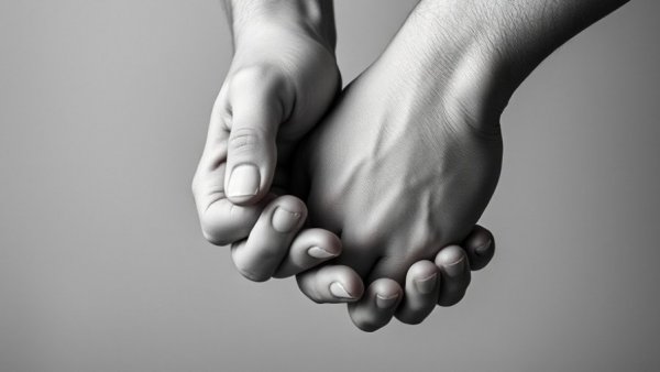 Monochrome hands gripping, symbolizing trust in leadership.