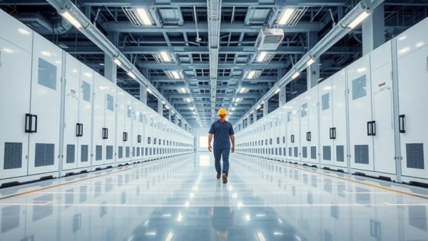 Worker in high-tech semiconductor facility symbolizing STMicroelectronics stock surge.