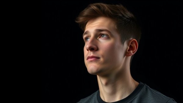 Contemplative young man reflecting financial decisions, 24/7 Stock Exchange