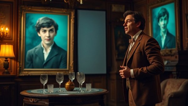 Round Rock theatre performance scene with actor in 2026-2027 season.