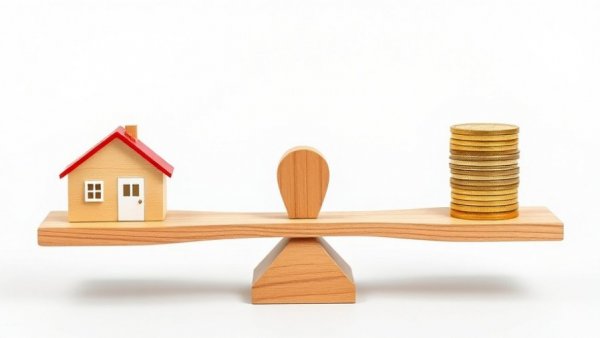 Zoopla HPI scale with house and coins reflecting market balance.