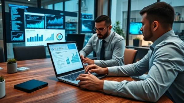 Data analysis on laptop for Braze valuation after AI updates.