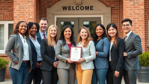 Howard Hanna Insurance celebrates Sapphire Award with group photo