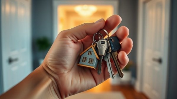 Balancing Wants vs. Needs in First Home concept with keys in modern home.