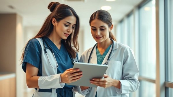 Medical professionals reviewing data on tablet for sex differences in health research.