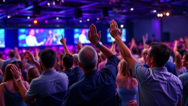 Engaged crowd celebrating at event, future-proof your company.