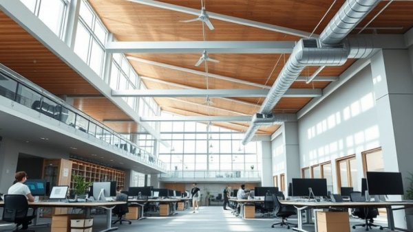 Open office layout exemplifying AI-Free Zones in Workplace.