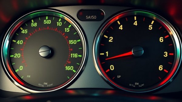 Gauge meters showing competitor comparison and emotions, AI can't do accounting.