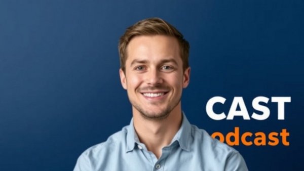 Podcast cover featuring smiling man, agency ownership stages.