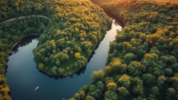 California new state parks aerial view at sunset.